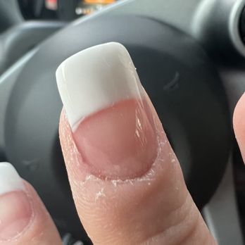 Heads & Nails - White powder over the white tip made it uneven. Absolutely no cuticle removal or lotion. - Day Spas Near Me - Washington, DC, District of Columbia Heads & Nails - White powder over the white tip made it uneven. Absolutely no cuticle removal or lotion. - Day Spas Near Me - Washington, DC, District of Columbia