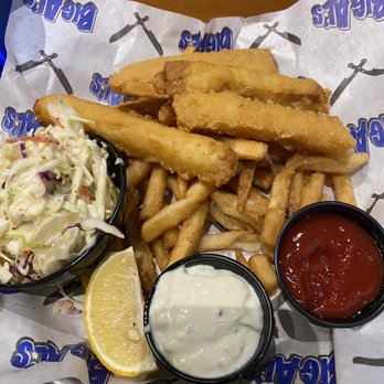 Big Al's - Fish and chips. Taste like frozen fish sticks from the grocery. Save your money and make your own at home. - Sports Bars Near Me - Ontario, California Big Al's - Fish and chips. Taste like frozen fish sticks from the grocery. Save your money and make your own at home. - Sports Bars Near Me - Ontario, California