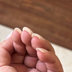 Top Service Nails - Left hand side. Nails are thick