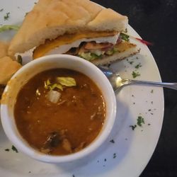 Somewhere Else Pub & Grill - Chicken Club and Beef Soup