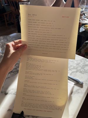 Menu photo 1 Bar Bête Brooklyn, NY