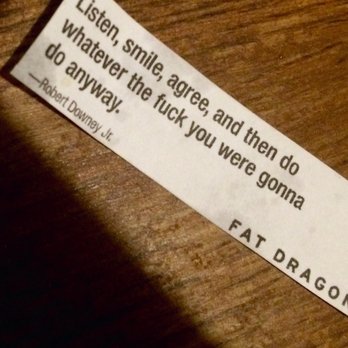 Fat Dragon - words to live by. - Chinese Near Me - Los Angeles, California