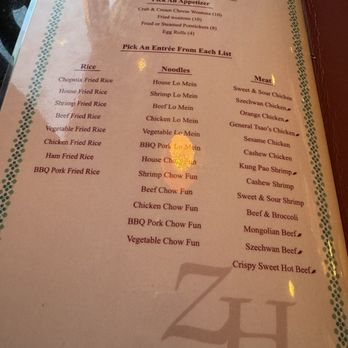 Zhang's Chopstix - Menu - Chinese Near Me - Ogden, Utah
