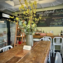 Green Almond Pantry - Table at Green Almond Pantry. First come, first serve seating