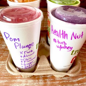 Tropical Smoothie Cafe - Pomegranate Plunge and Health Nut smoothie :) - Juice Bars & Smoothies Near Me - Chicago, Illinois Tropical Smoothie Cafe - Pomegranate Plunge and Health Nut smoothie :) - Juice Bars & Smoothies Near Me - Chicago, Illinois