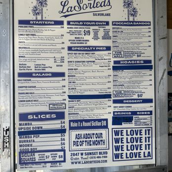 LaSorted's - Menu - Pizza Near Me - Los Angeles, California