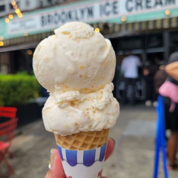 Brooklyn Ice Cream Factory - Peaches n Cream... know what I mean? - Ice Cream & Frozen Yogurt Near Me - Brooklyn, New York Brooklyn Ice Cream Factory - Peaches n Cream... know what I mean? - Ice Cream & Frozen Yogurt Near Me - Brooklyn, New York