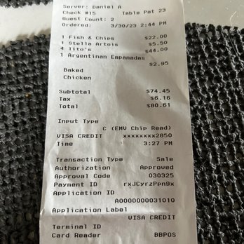 Astor’s Table - Our bill - Steakhouses Near Me - Katy, Texas