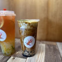 7Buddha Tea House & Desserts - Brown sugar milk tea - large