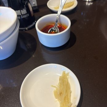 Din Tai Fung - Dipping sauce with shredded ginger - Taiwanese Near Me - Seattle, Washington Din Tai Fung - Dipping sauce with shredded ginger - Taiwanese Near Me - Seattle, Washington