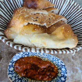 Chef’s Table - Complimentary bread and dipping sauce - Mediterranean Near Me - San Antonio, Texas