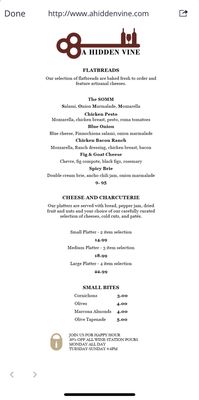 Menu photo 3 A Hidden Vine Mission Viejo, CA