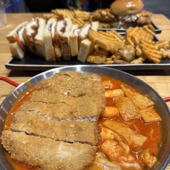Katsu Bar - Crisscut Rose Tteokbokki with Katsu (pork) ! - Japanese Curry Near Me - Torrance, California Katsu Bar - Crisscut Rose Tteokbokki with Katsu (pork) ! - Japanese Curry Near Me - Torrance, California