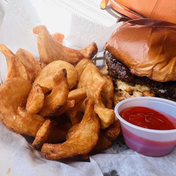 Whiskey River Tavern - Bayou burger with sidewinder fries - Cocktail Bars Near Me - Prescott, Arizona Whiskey River Tavern - Bayou burger with sidewinder fries - Cocktail Bars Near Me - Prescott, Arizona