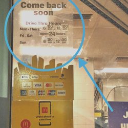 McDonalds Hamilton Ave Brooklyn drive thru window hours