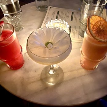 Apotheke - Devil's Playground, A Daisy If You Do, Pink Panther (from left to right) - Cocktail Bars Near Me - New York, New York Apotheke - Devil's Playground, A Daisy If You Do, Pink Panther (from left to right) - Cocktail Bars Near Me - New York, New York