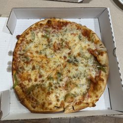 Caruso's Restaurant - Thin crust with onion & green pepper