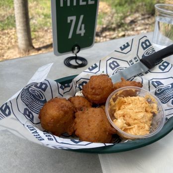 Breaker Breaker - Hushpuppies with Pimento Cheese Dip - Seafood Near Me - Atlanta, Georgia Breaker Breaker - Hushpuppies with Pimento Cheese Dip - Seafood Near Me - Atlanta, Georgia