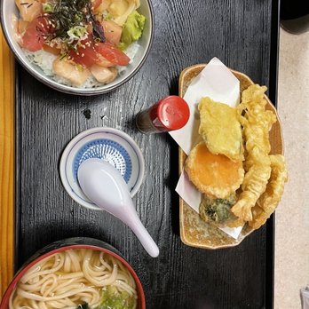 Kaita Restaurant - Small Mixed Poke Don & Small Tempura Udon - Japanese Near Me - San Jose, California