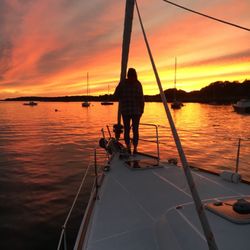 Frayed Knot Sailing Charters - Sunset after sail lesson