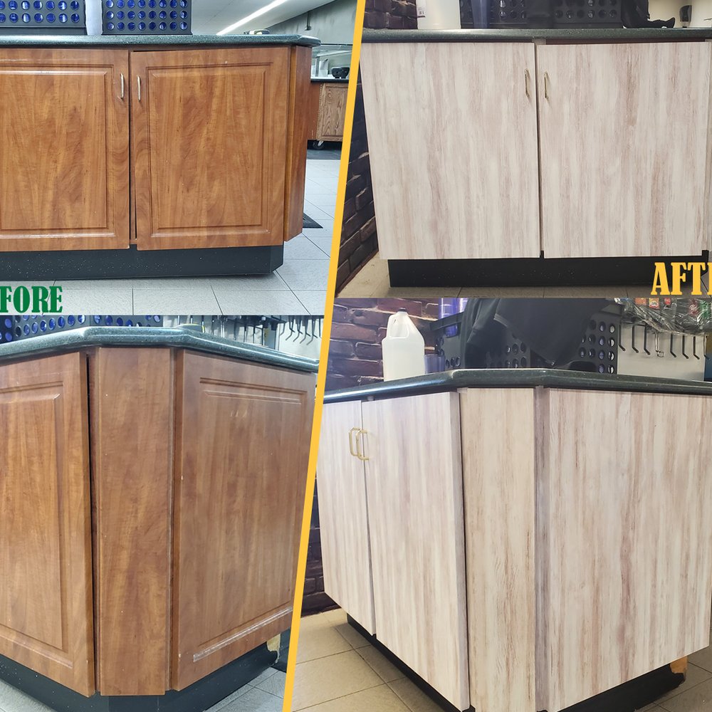 Image Fleet Graphics - Before & after of the amazing PVC cover up + wrapped edges - Graphic Design Near Me - North Bergen, New Jersey