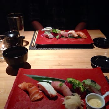 Sushi Roku - Left to right: salmon, king crab, yellowtail, tuna and sea bream - Sushi Bars Near Me - Pasadena, California Sushi Roku - Left to right: salmon, king crab, yellowtail, tuna and sea bream - Sushi Bars Near Me - Pasadena, California
