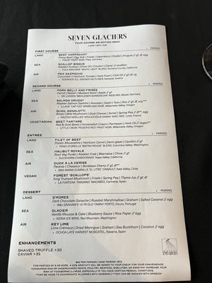 Menu photo 1 Seven Glaciers Restaurant Girdwood, AK Menu photo 1 Seven Glaciers Restaurant Girdwood, AK