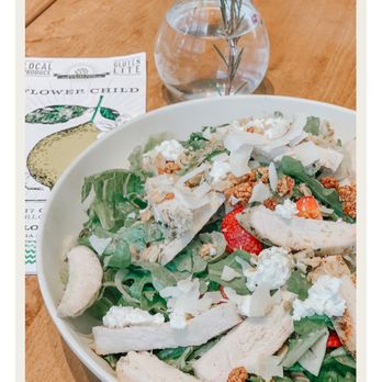 Flower Child - Fresh fields salad with chicken - Salad Near Me - Charlotte, North Carolina Flower Child - Fresh fields salad with chicken - Salad Near Me - Charlotte, North Carolina