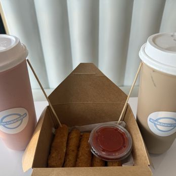 Boba Chew Chew - Strawberry & Banana Slush, Cheese Sticks (with Marinara sauce), Milk Tea. - Coffee & Tea Near Me - Walnut, California Boba Chew Chew - Strawberry & Banana Slush, Cheese Sticks (with Marinara sauce), Milk Tea. - Coffee & Tea Near Me - Walnut, California