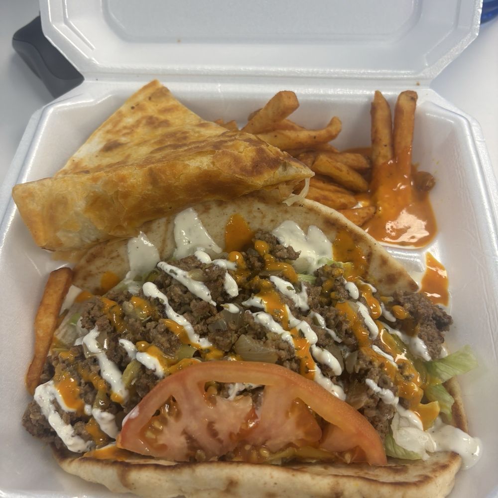 Philly Cheesesteak and fries