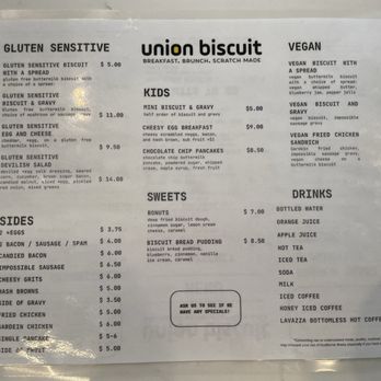 Union Biscuit - Menu 2025 - Breakfast & Brunch Near Me - Las Vegas, Nevada