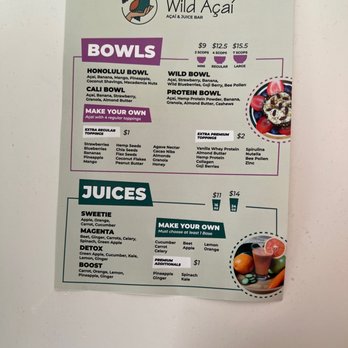 Wild Acai - menu - Acai Bowls Near Me - Montrose, California Wild Acai - menu - Acai Bowls Near Me - Montrose, California