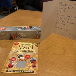 Swiss Chalet Rotisserie & Grill - An Xmas thank you card from our server along with my Festive Special chocolates