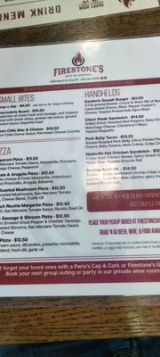 Menu photo 1 Firestone's Erie, PA Menu photo 1 Firestone's Erie, PA