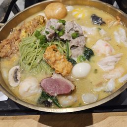 Hot pot in bone broth