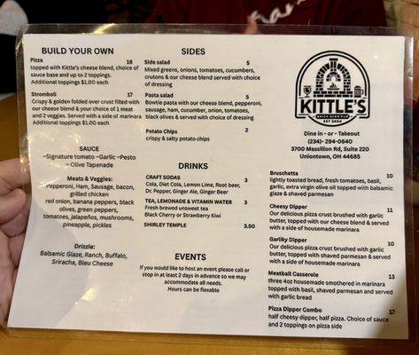 Menu photo 1 Kittle’s Brick Oven Pub Uniontown, OH Menu photo 1 Kittle’s Brick Oven Pub Uniontown, OH