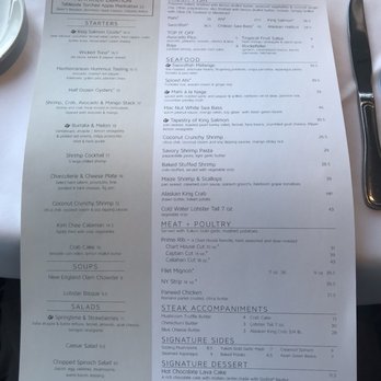 Chart House - The menu! Some seasonal entrees, and special caption on top of the menu - Seafood Near Me - Portland, Oregon Chart House - The menu! Some seasonal entrees, and special caption on top of the menu - Seafood Near Me - Portland, Oregon