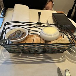 Bread, butter and chicken liver