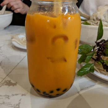 Pho Play - Large Thai Tea with Boba - Vietnamese Near Me - Castro Valley, California