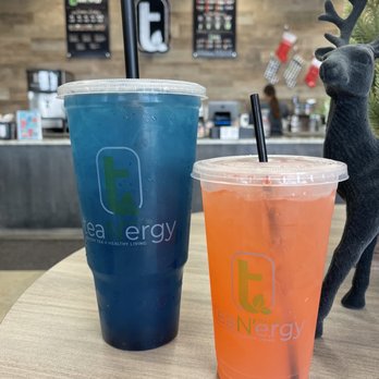 Tea2Go - two cups of tea and a reindeer figurine - Tea Rooms Near Me - Kyle, Texas