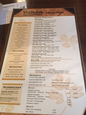 Menu photo 7 Walton's Southern Table Huntsville, AL