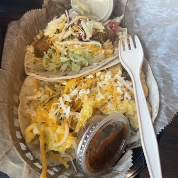 Torchy's Tacos - Potato, egg, and cheese taco. Avocado taco. - Tex-Mex Near Me - Glen Allen, Virginia Torchy's Tacos - Potato, egg, and cheese taco. Avocado taco. - Tex-Mex Near Me - Glen Allen, Virginia