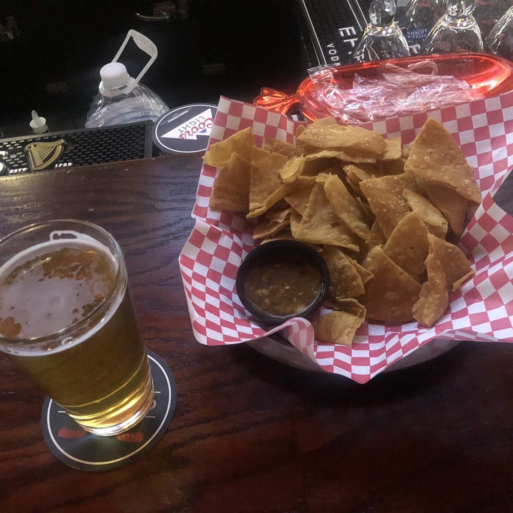 Alter Center Line Golden Ale With The Tortilla Chips And Salsa