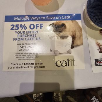 CatCon - While Catit offered a discount just for CatCon, their usual prices on Amazon are the same discount you'd get here. 8/3/2025 - Pet Adoption Near Me - Pasadena, California