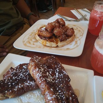 Leche Y Miel Restaurant - chicken and waffle with french toast - Comfort Food Near Me - Bronx, New York