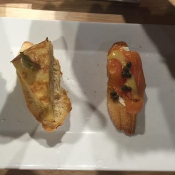Tapelia - This app is amazing..5 different combos on bread as you see we have eaten half... Lol - Spanish Near Me - Miami Beach, Florida Tapelia - This app is amazing..5 different combos on bread as you see we have eaten half... Lol - Spanish Near Me - Miami Beach, Florida