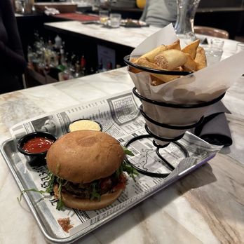 Ti Amo - Burger and regular fries - Italian Near Me - Boise, Idaho