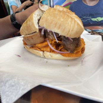 Myrna Peruvian Restaurant - Sandwich de Chicharon - Peruvian Near Me - North Arlington, New Jersey Myrna Peruvian Restaurant - Sandwich de Chicharon - Peruvian Near Me - North Arlington, New Jersey