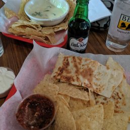 Quesadilla and cheese dip
