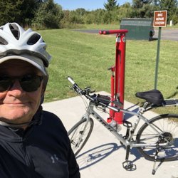Lakelands Trail State Park - Bike Repair Station on the trail - only one I've ever seen on a bike trail.